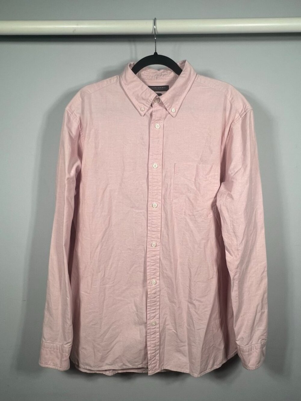 Banana Republic Shirt Mens Untucked Standard Fit Button Down Oxford Cotton XL